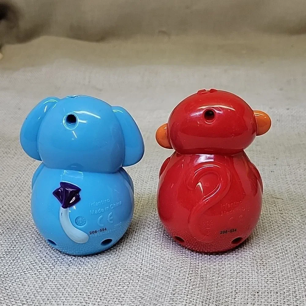 Vintage Hasbro‎ Playskool Tractor/wagon, FP Plane and 2 Zoo Zoo shakers